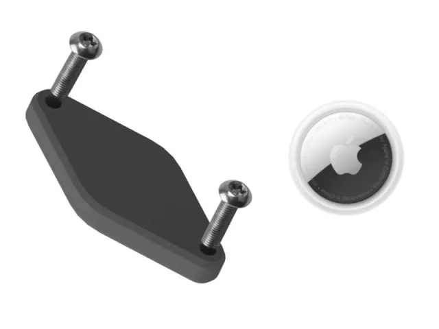 Support Airtag Optimiz fixation porte-bidon noir (vis incluses