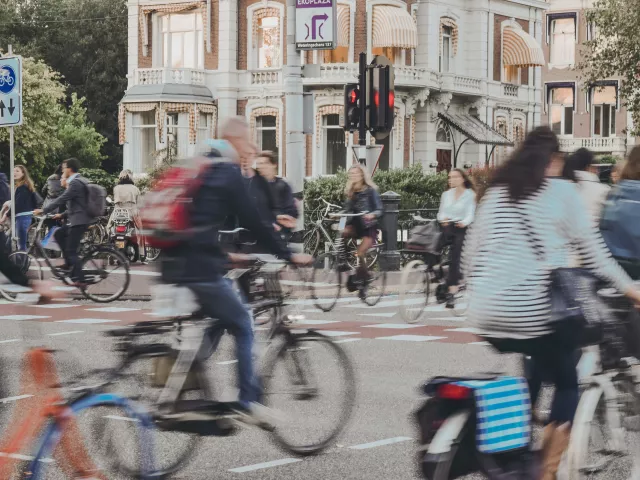 vélo et foule