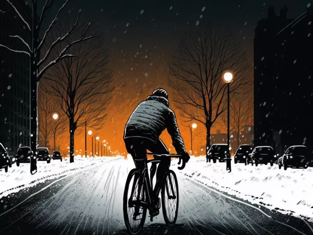 Rouler à vélo l'hiver