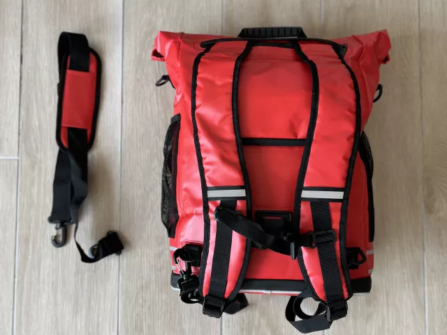 Bagagerie, Sacoche porte-bagage velotaf, Sac à dos vélo Elviros : Elviros -  sacoche vélo 3 en 1 imperméable (v1, rouge)