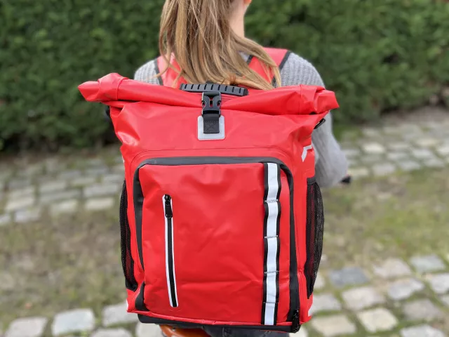 Bagagerie, Sacoche porte-bagage velotaf, Sac à dos vélo Elviros : Elviros -  sacoche vélo 3 en 1 imperméable (v1, rouge)